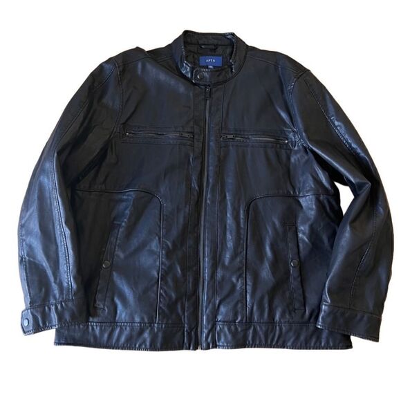 Apt 9 vegan leather jacket black size XXL NWOT - Picture 4 of 13